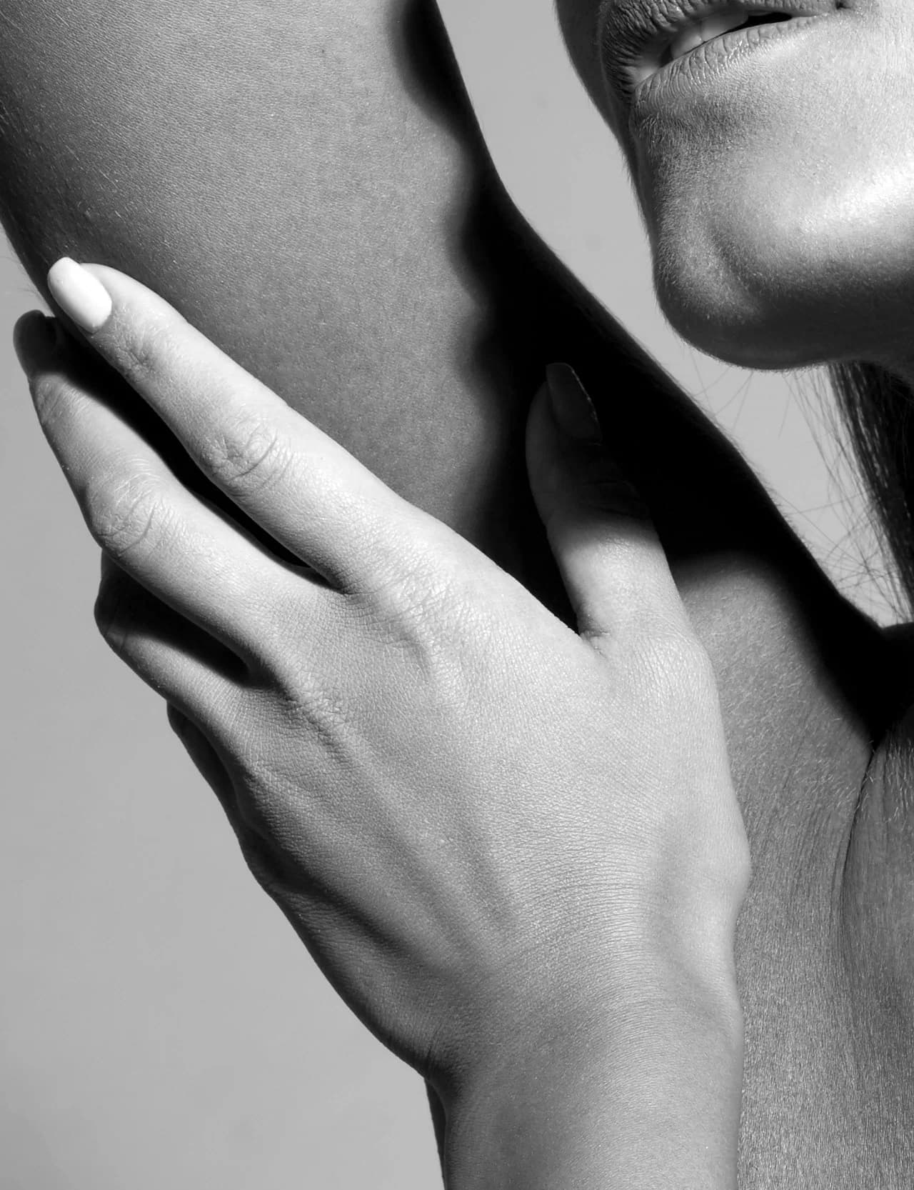 Beautyaufnahme mit grafischem Licht